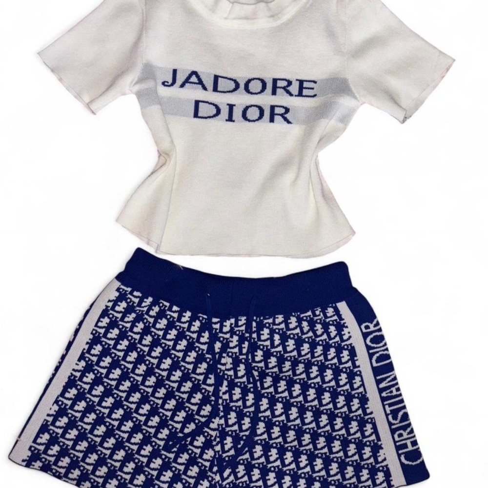 Dior Blue and White Women's Set